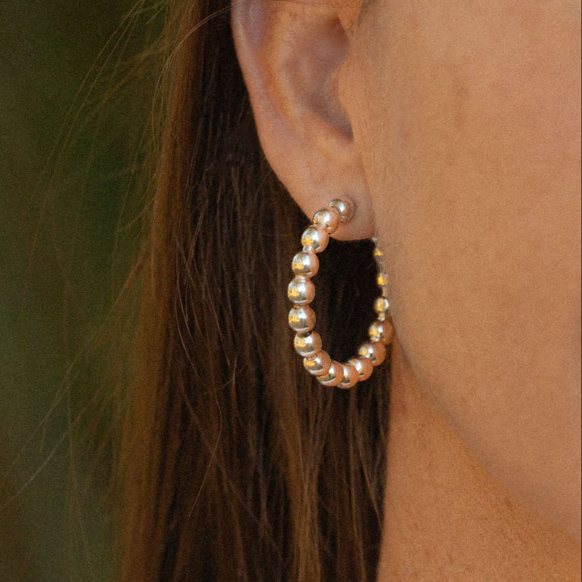 Multi Ball Hoop Earrings