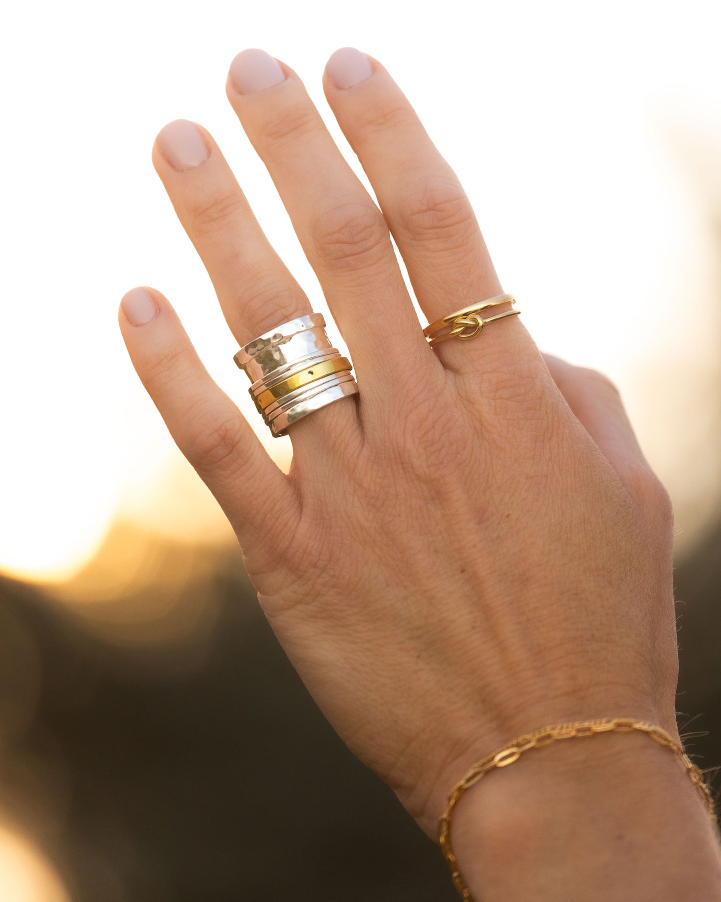 Two Tone Israeli Ring