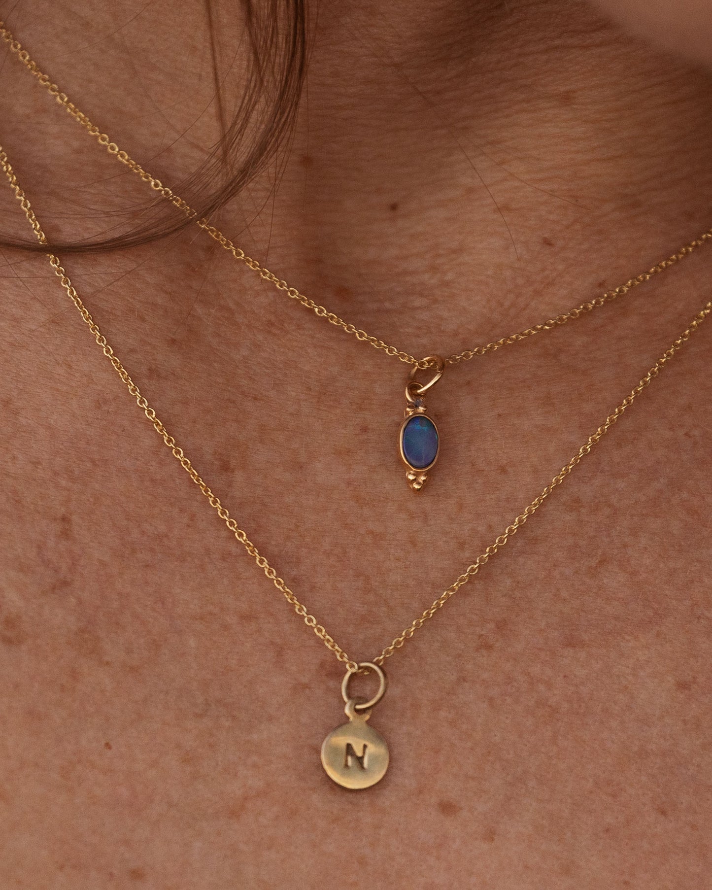 Letter Necklaces, Gold