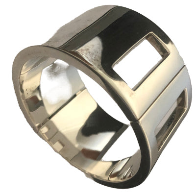 Polished Cut Out Hinge Bangle