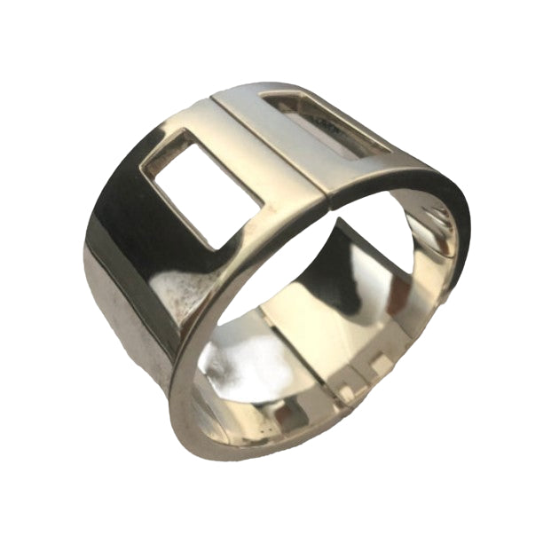 Polished Cut Out Hinge Bangle
