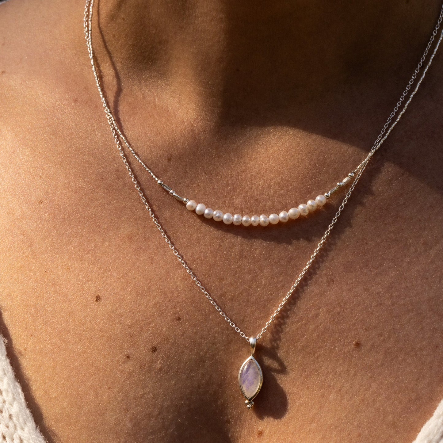 Moonlit Pearl Necklace