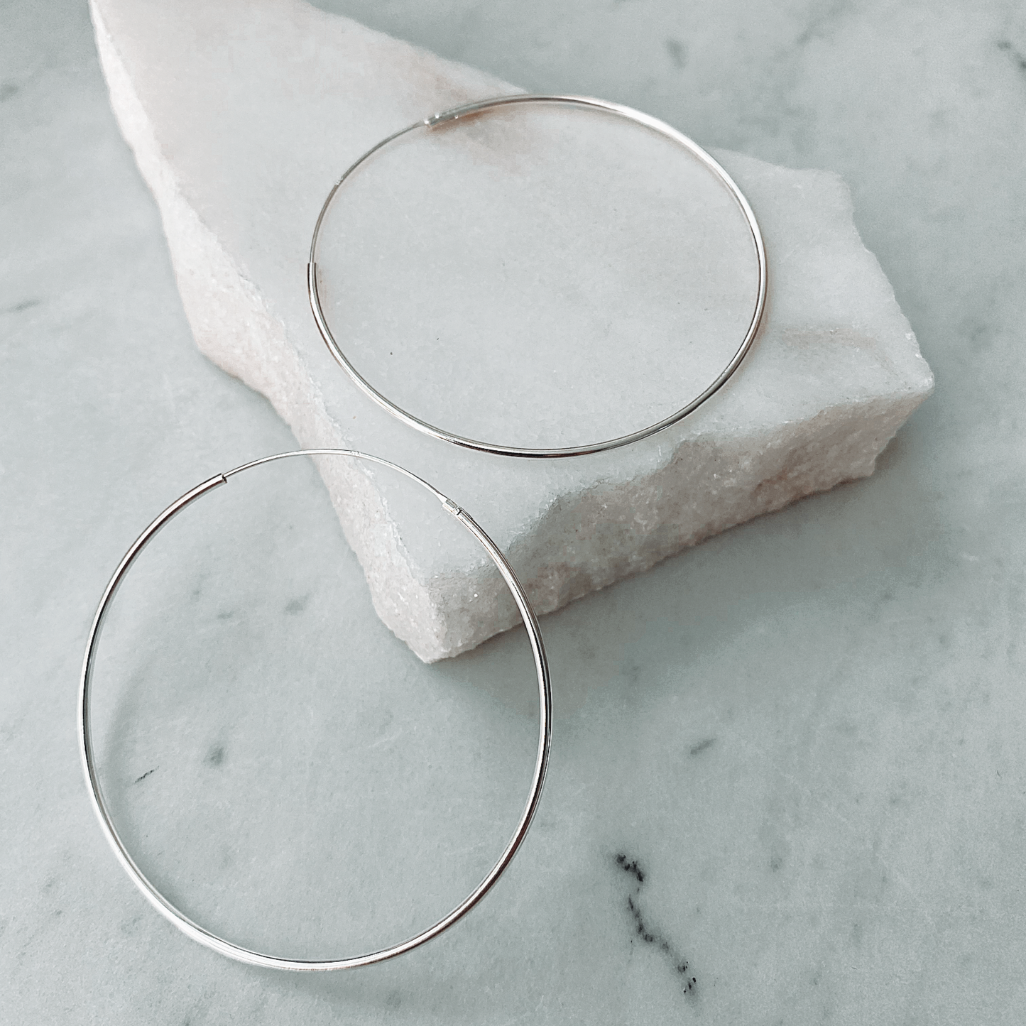 Fine Silver Hoops
