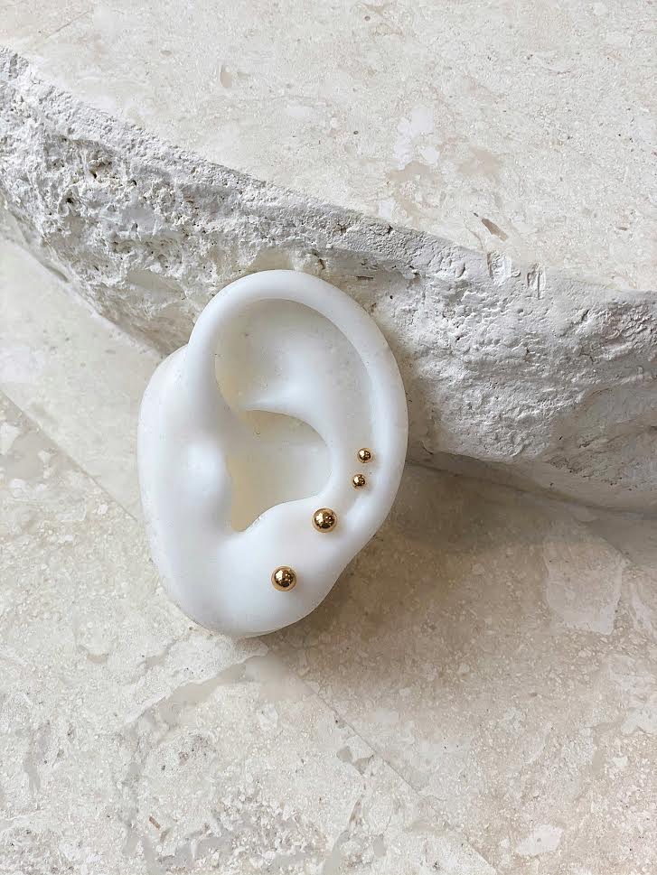 Tiny Gold Ball Studs
