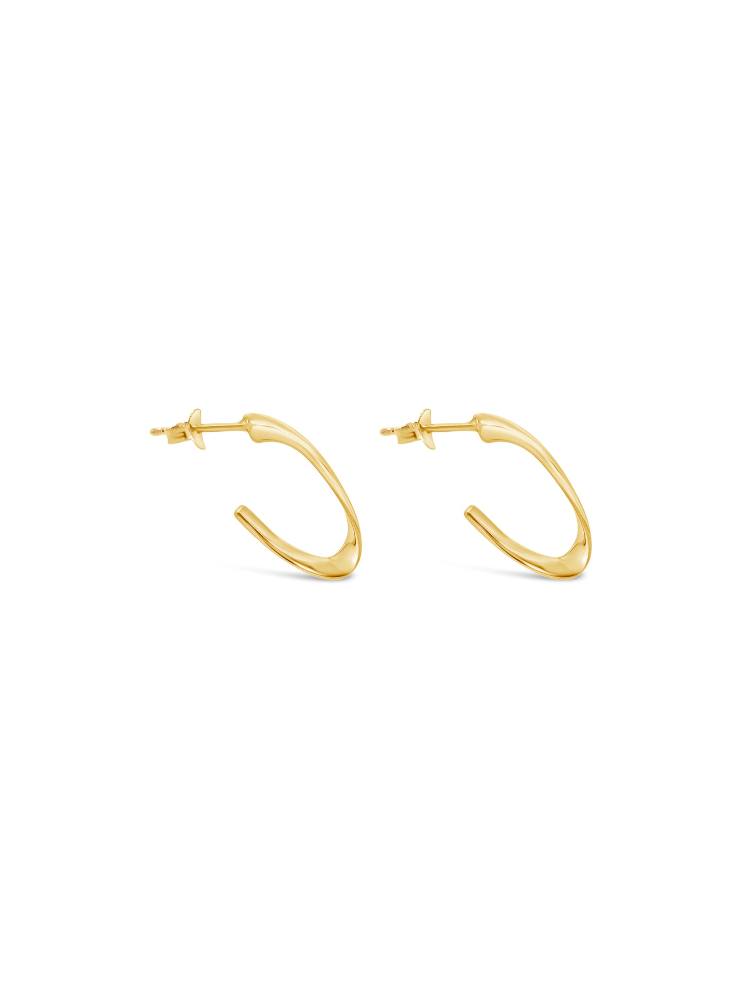 Mini Hooked Hoops, Gold