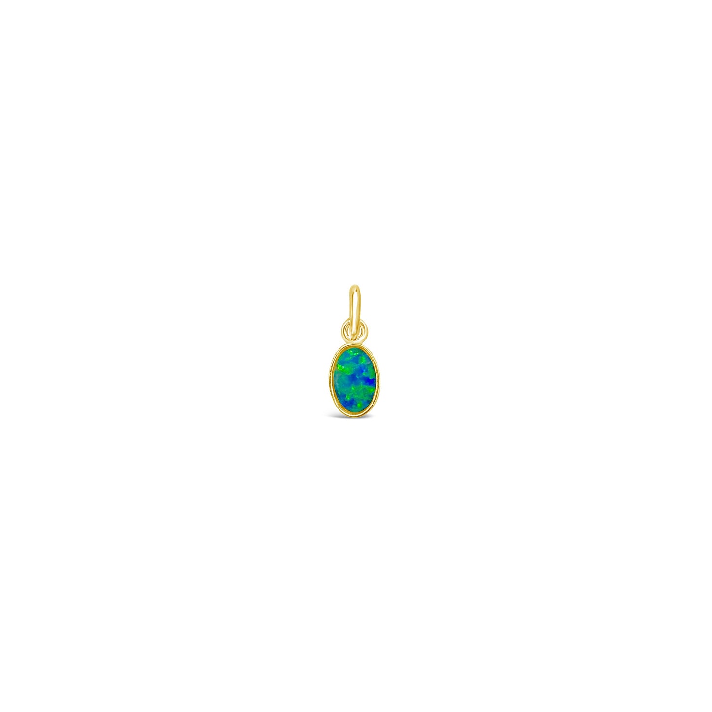 Tiny Opal Necklace, Gold