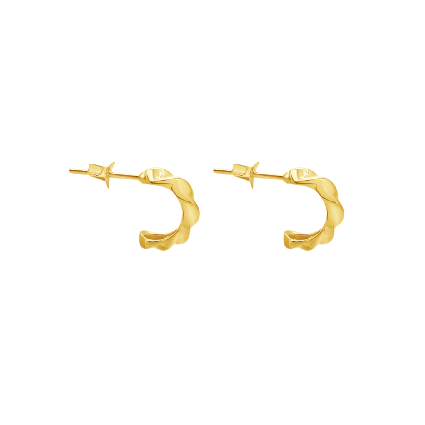 Curved Mini Hoops, Gold