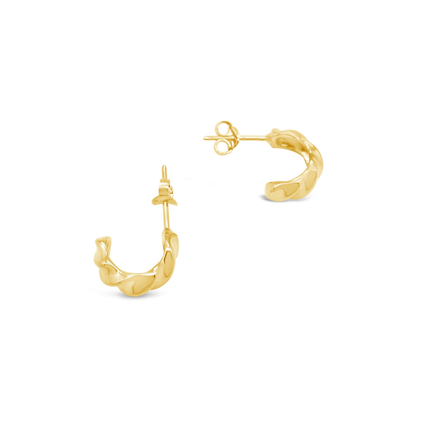 Curved Mini Hoops, Gold