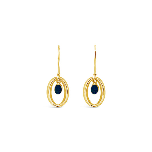 Halo'd Opal Earrings Gold
