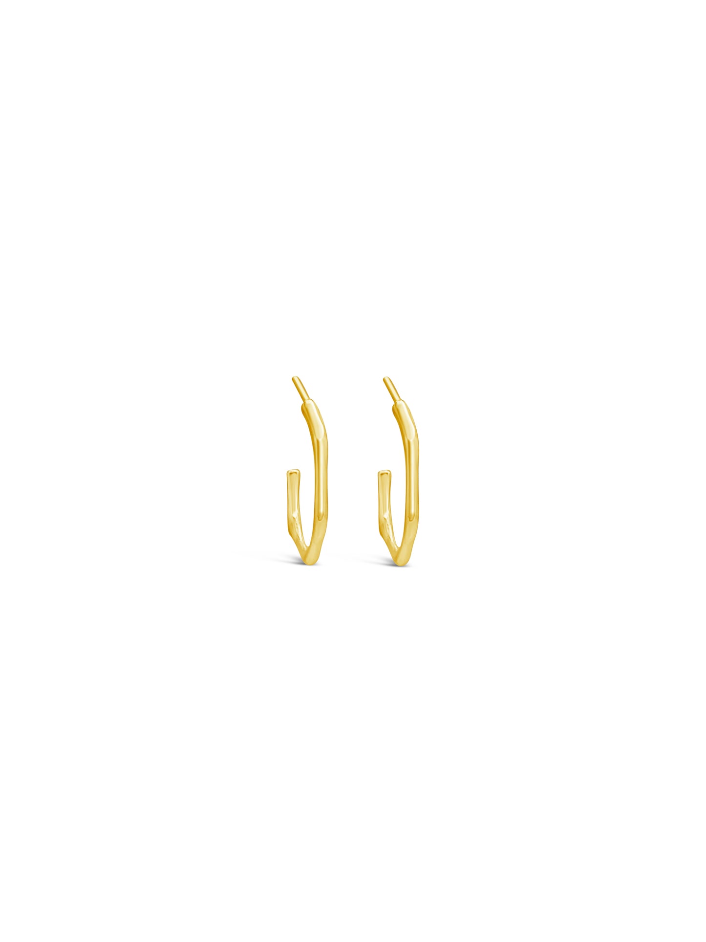 Faceted Mini Hoops, Gold