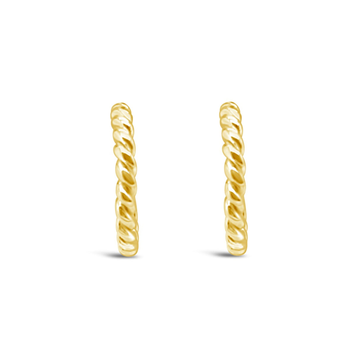Rope Twist Hoops, Gold