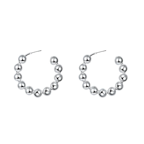 Multi Ball Hoop Earrings