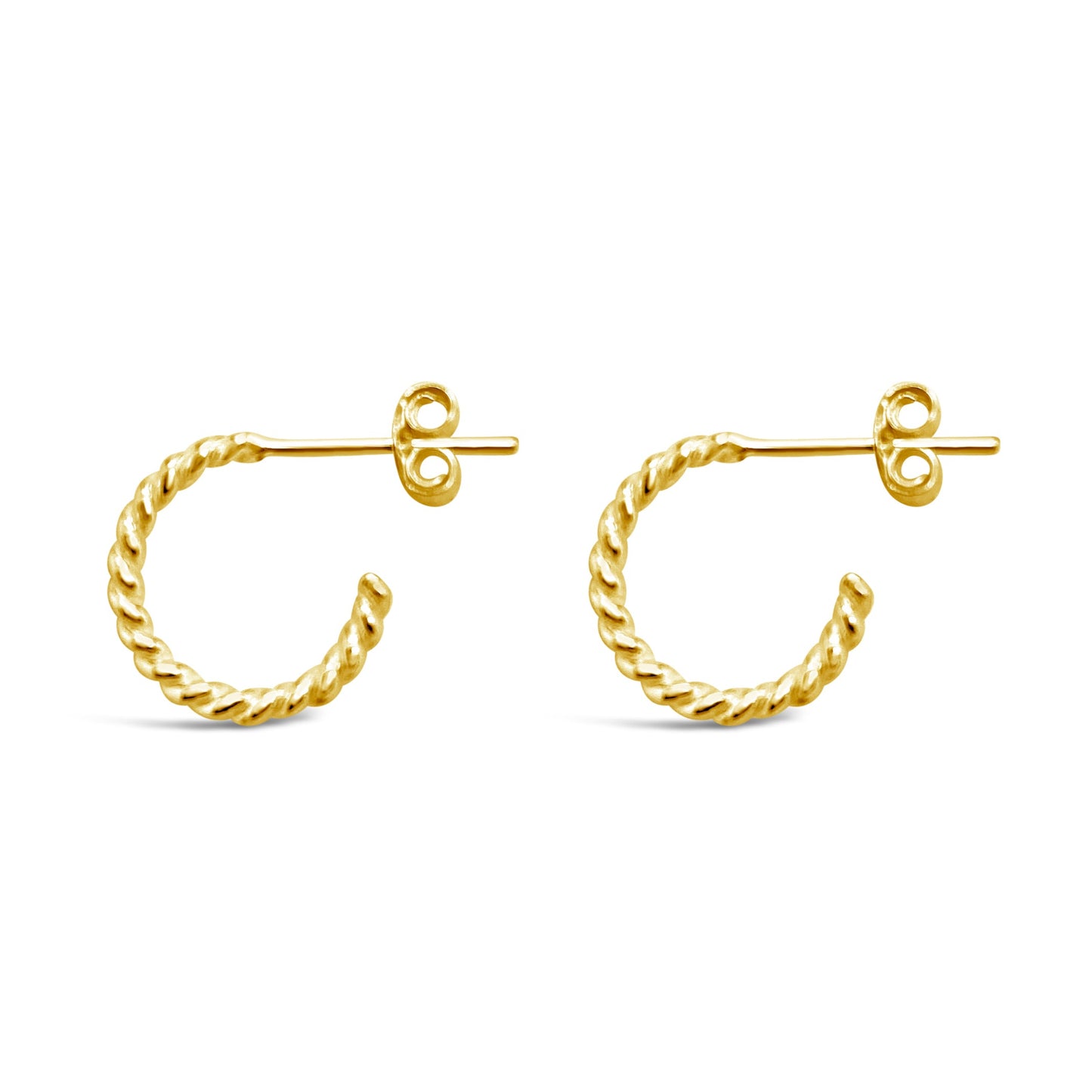 Rope Twist Hoops, Gold