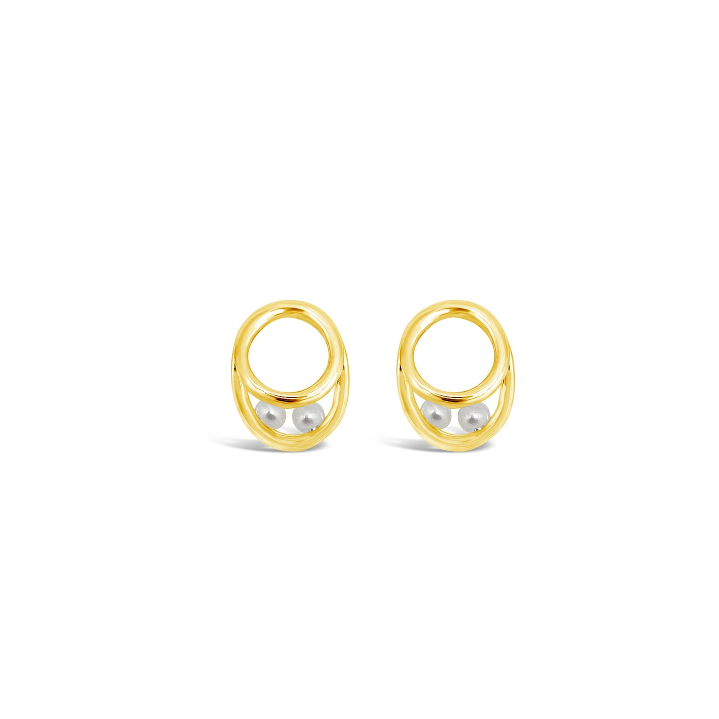 Eternal Pearl Earrings, Gold