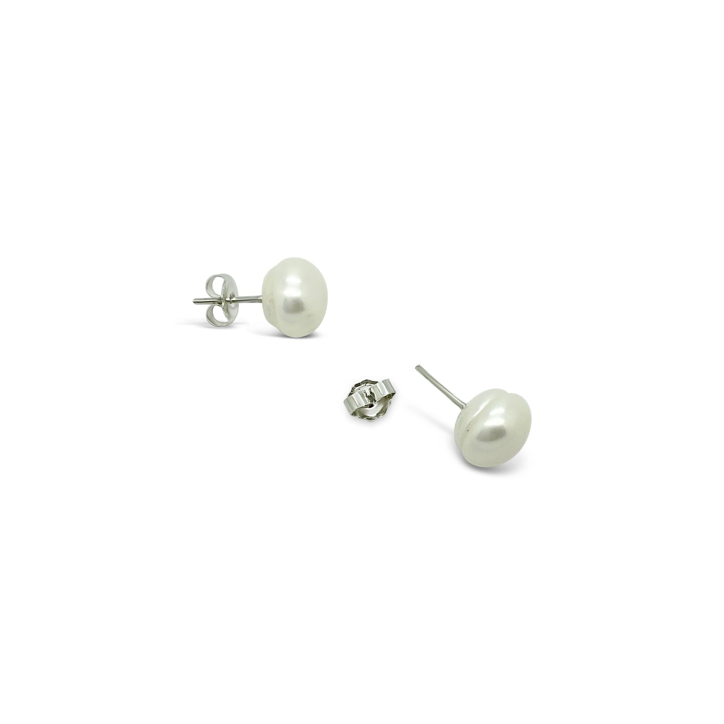Button Pearl Studs
