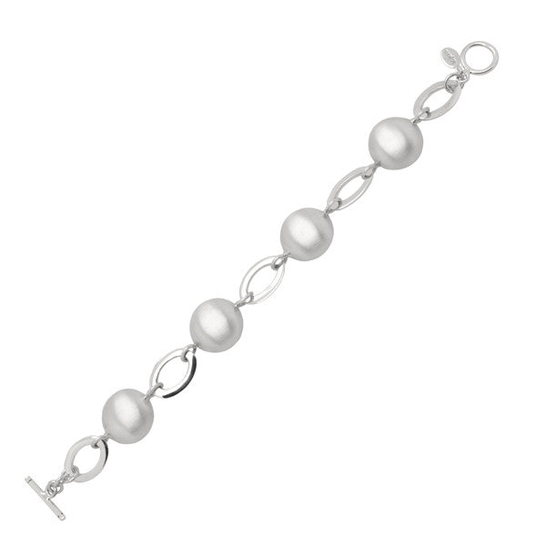 Rounded Satin & Polished Bracelet