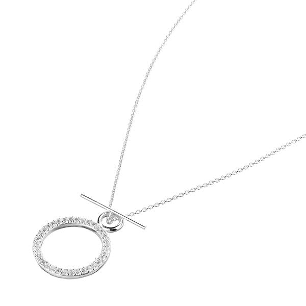 Cubic Zirconia Toggle Necklace