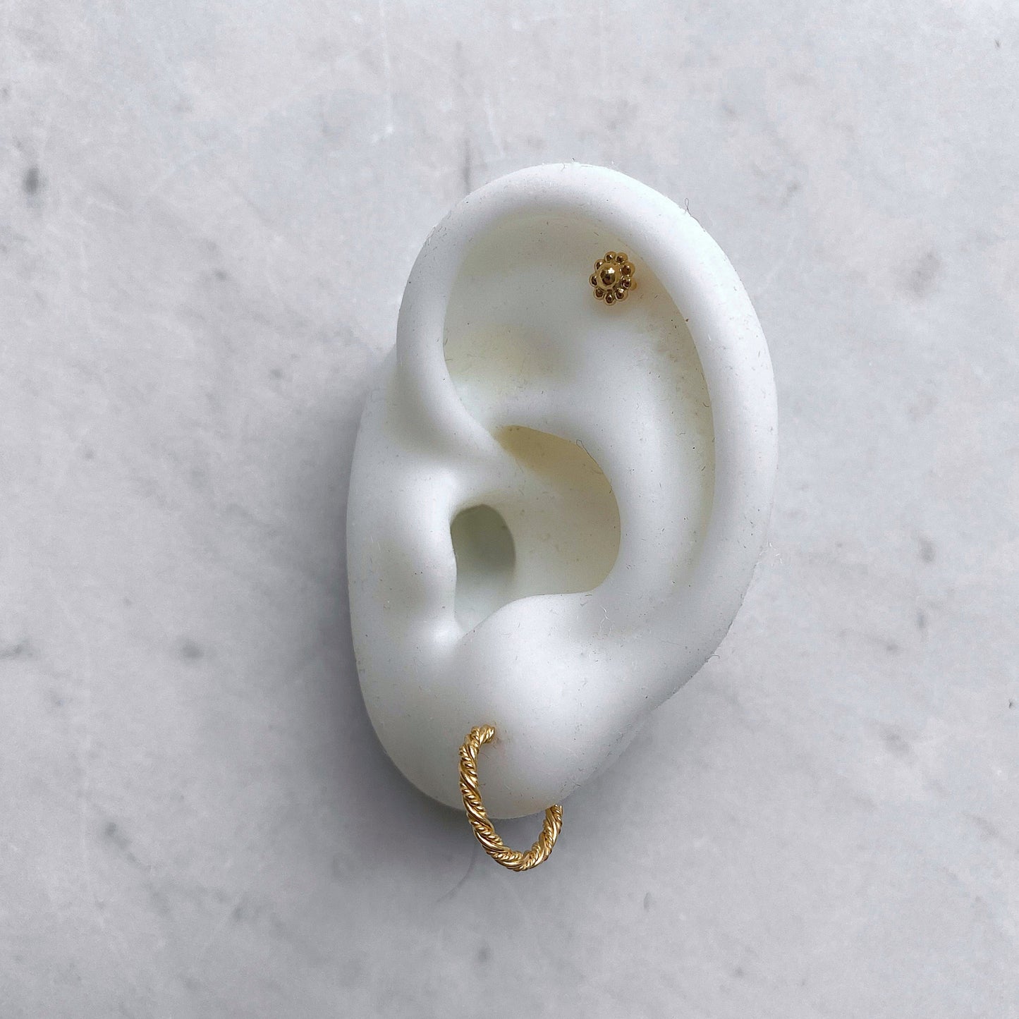 Bloom Earrings on ear