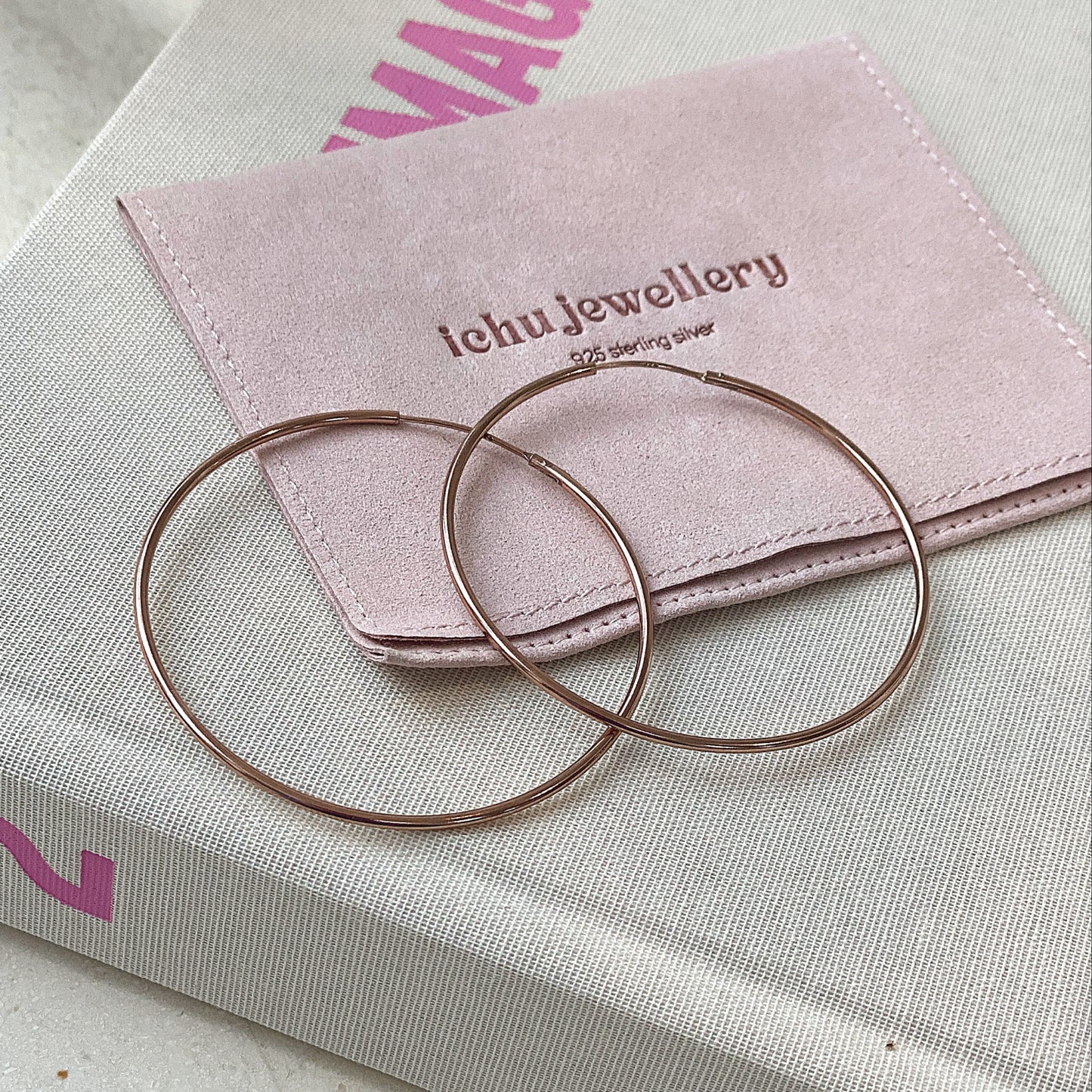Fine Rose Gold Hoops