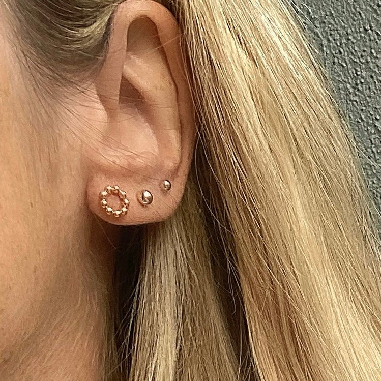 Eternity Studs, Gold
