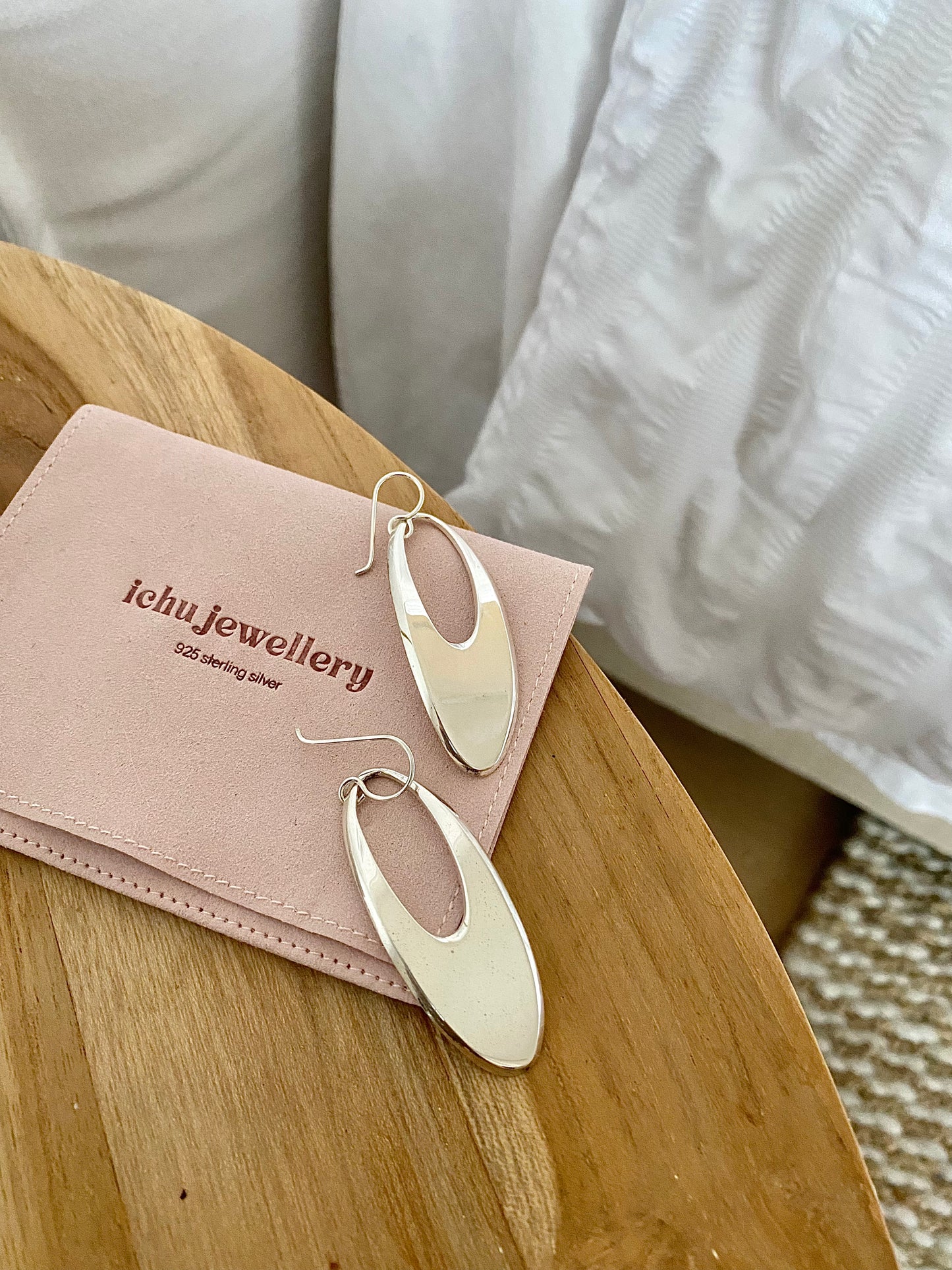 Elongated Oval Earrings