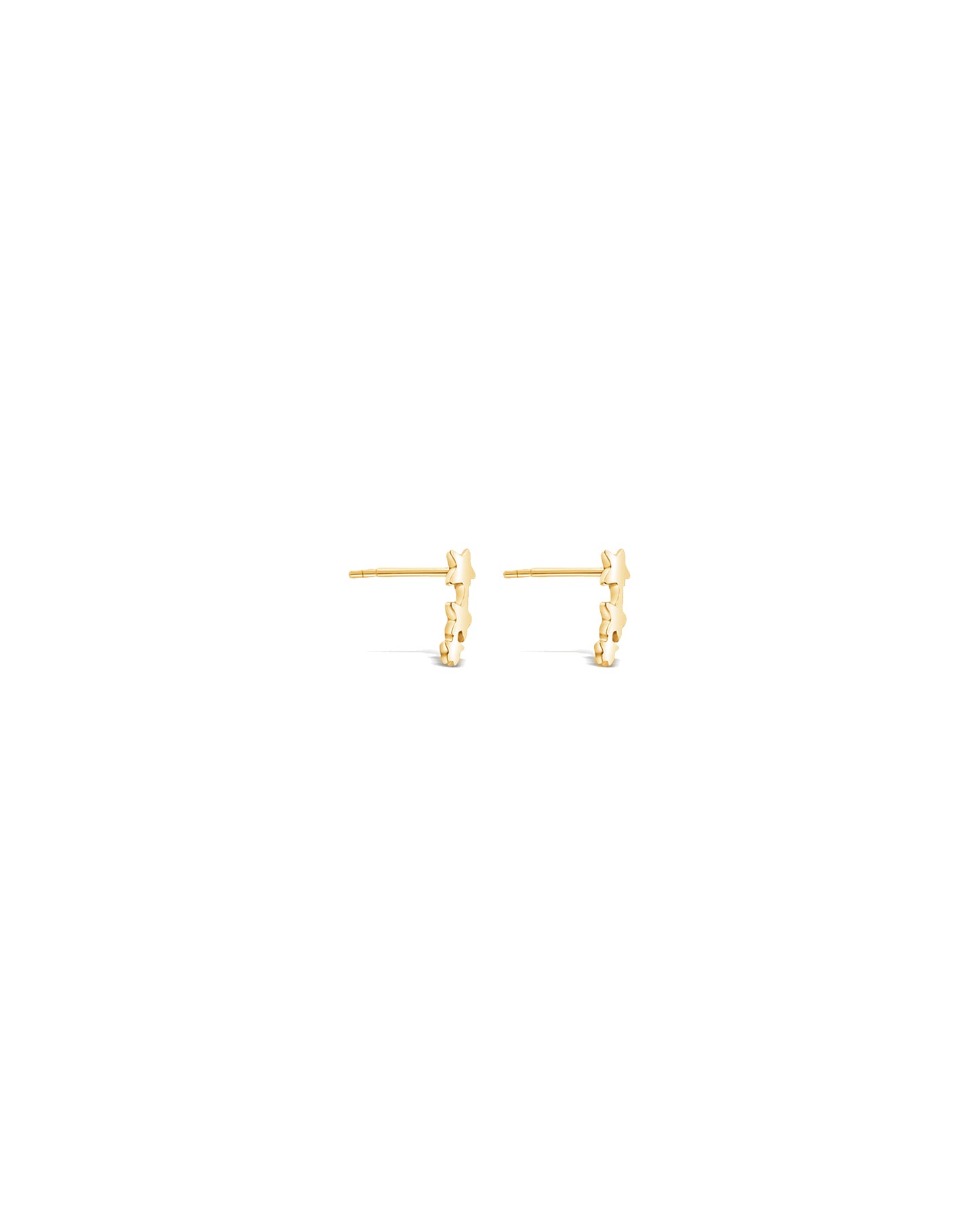 Trio Star Studs, Gold