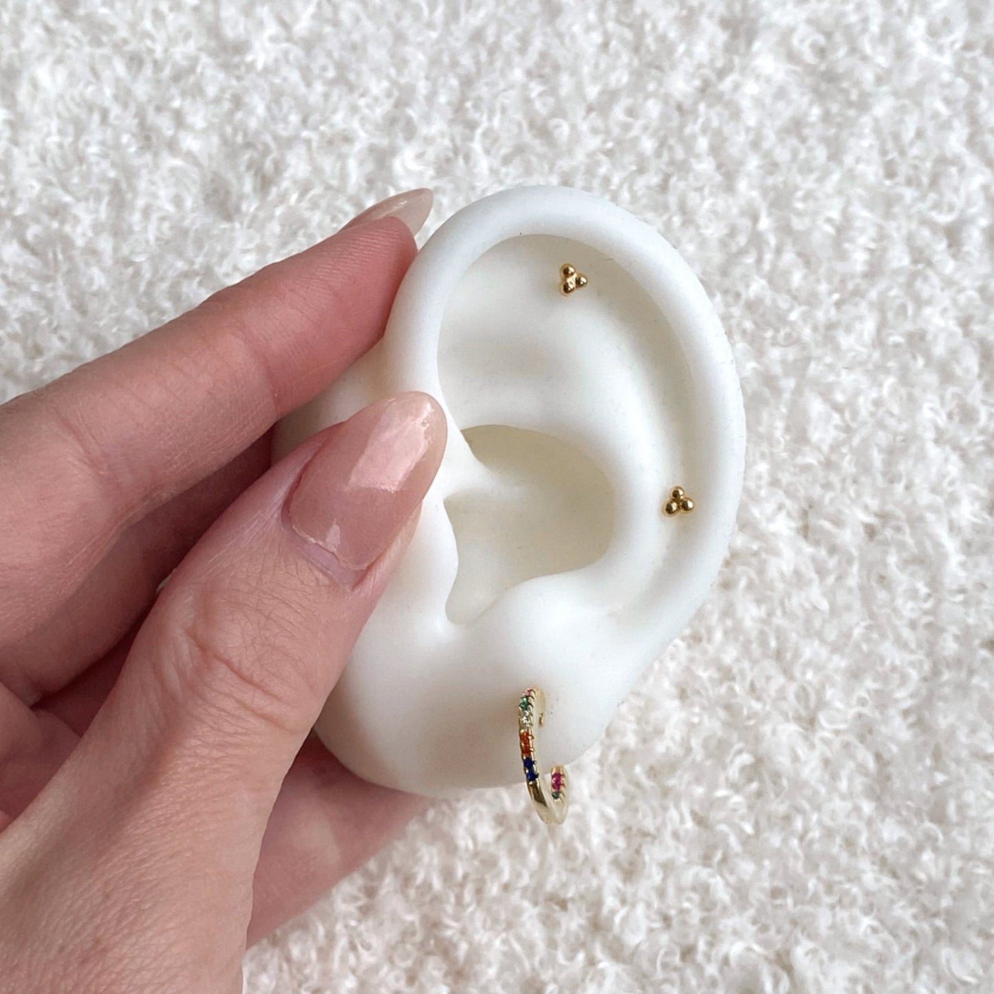 Mini Trio Studs Gold
