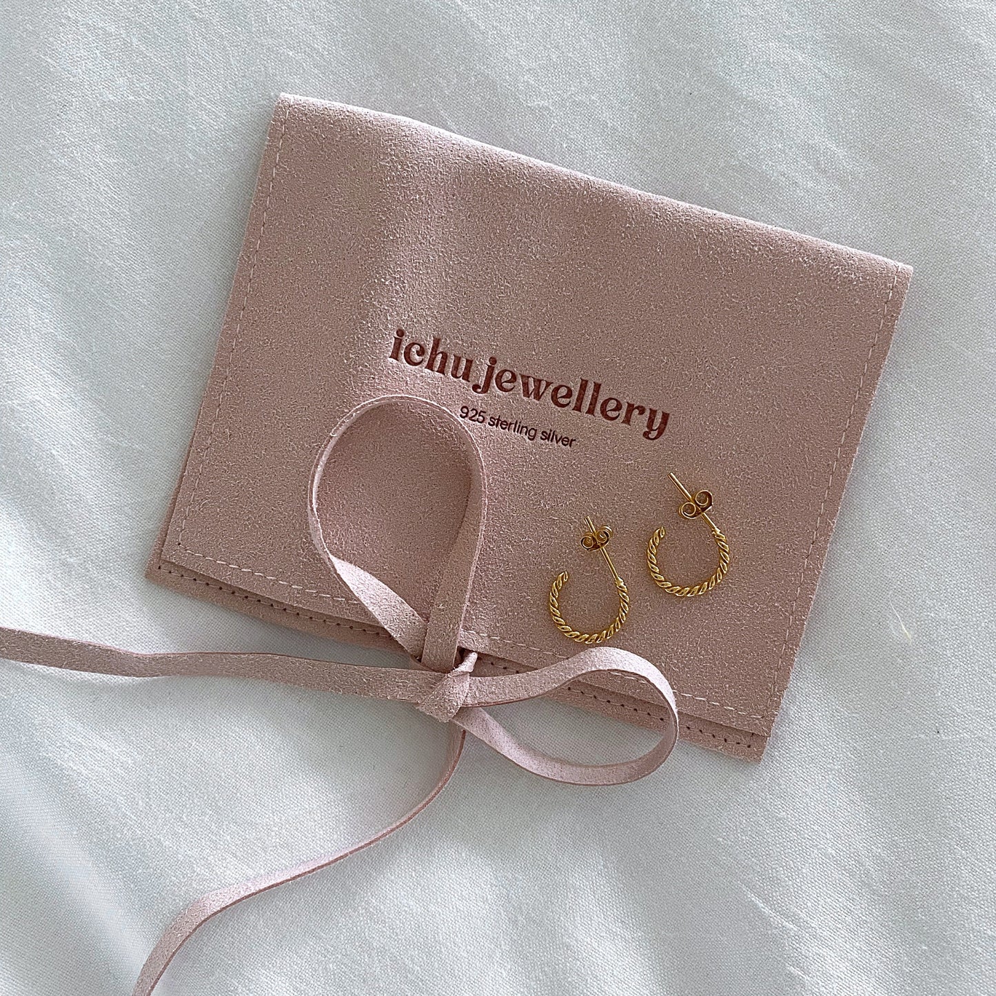 Rope Twist Hoops, Gold