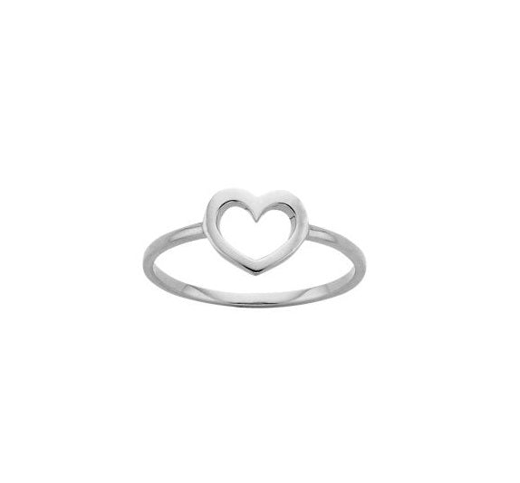 Fine Open Heart Ring