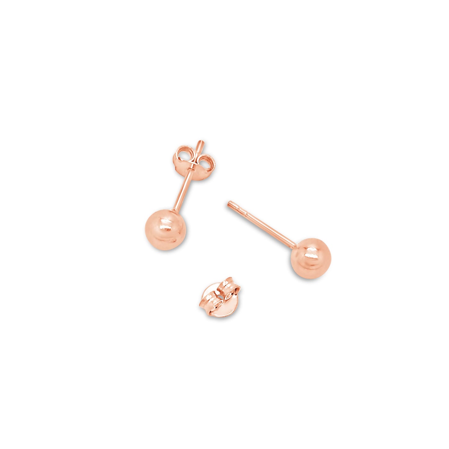 Small Rose Gold Ball Studs