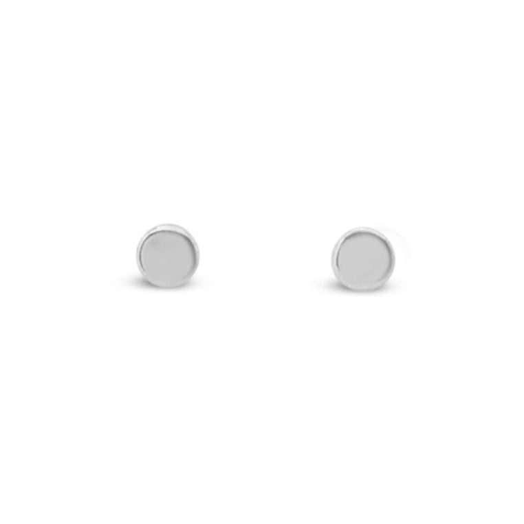 Tiny Silver Dot Studs