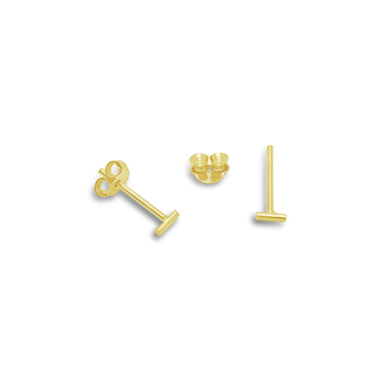 Tiny Gold Bar Studs