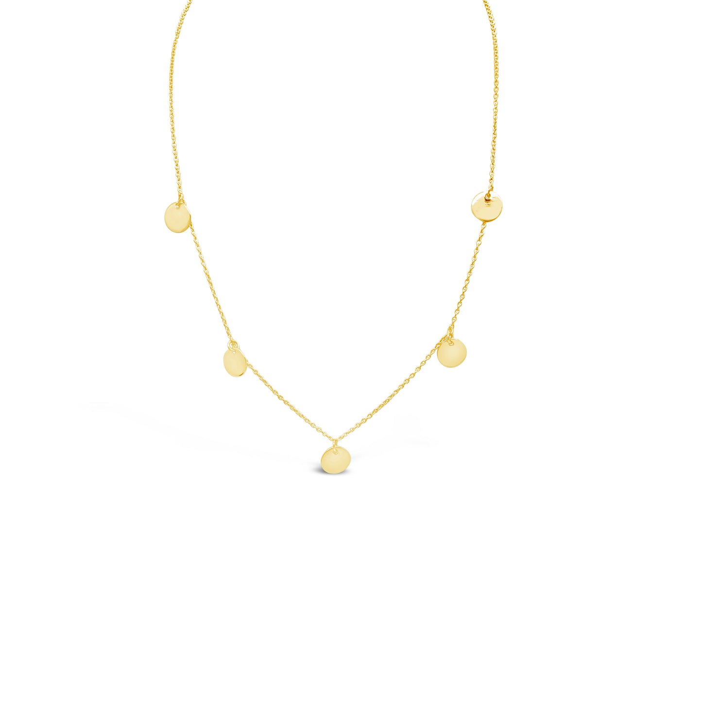 Multi Disc Necklace Gold