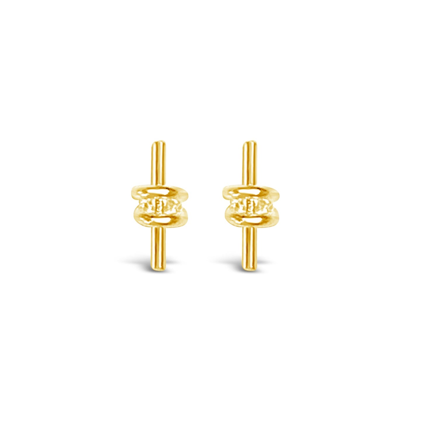 Knotted Bar Earrings Gold
