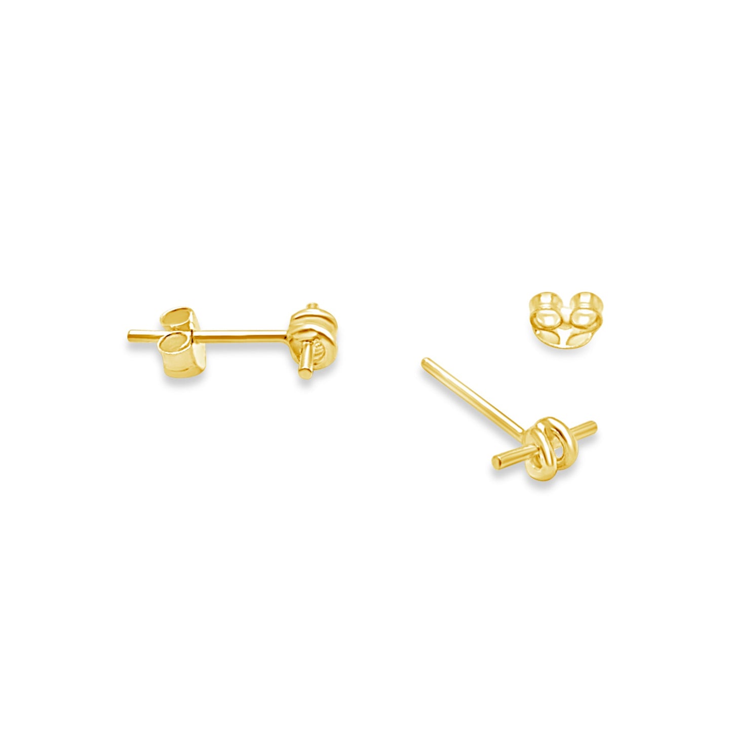 Knotted Bar Earrings Gold