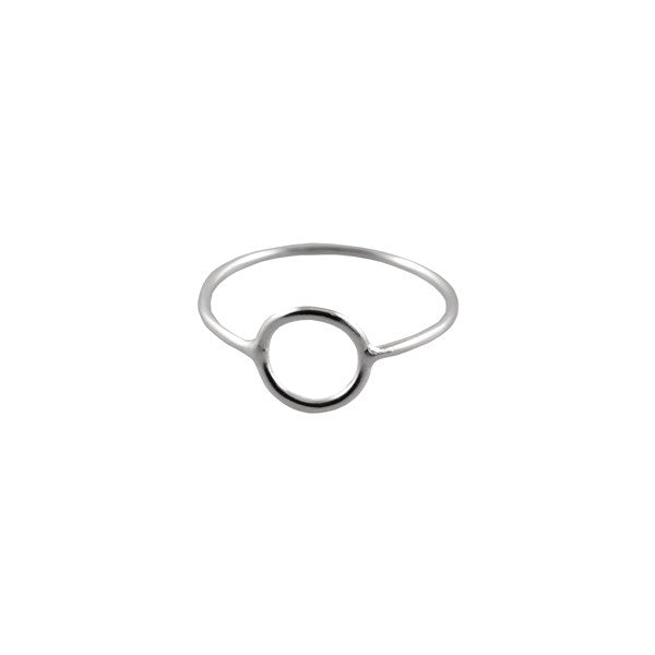 Open circle store sterling silver ring