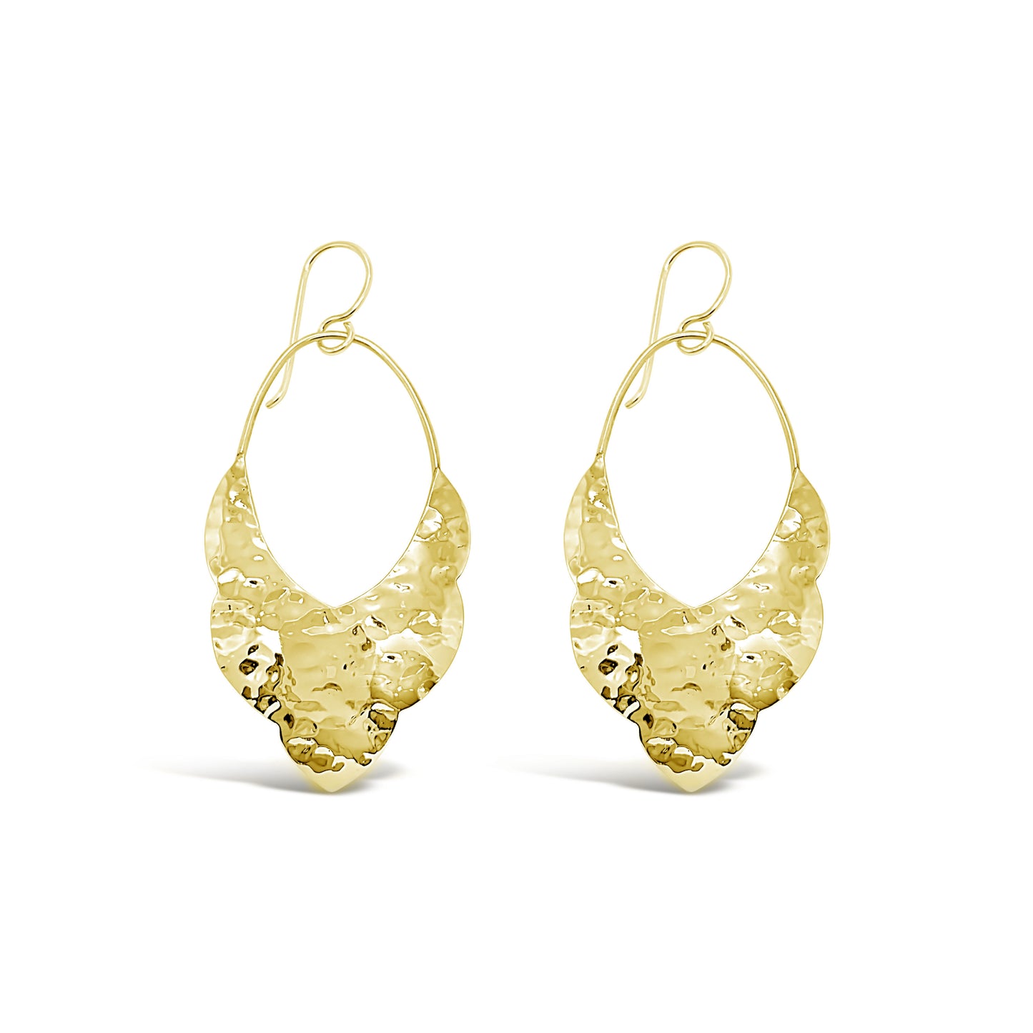 Falling Cloud Earrings, Gold