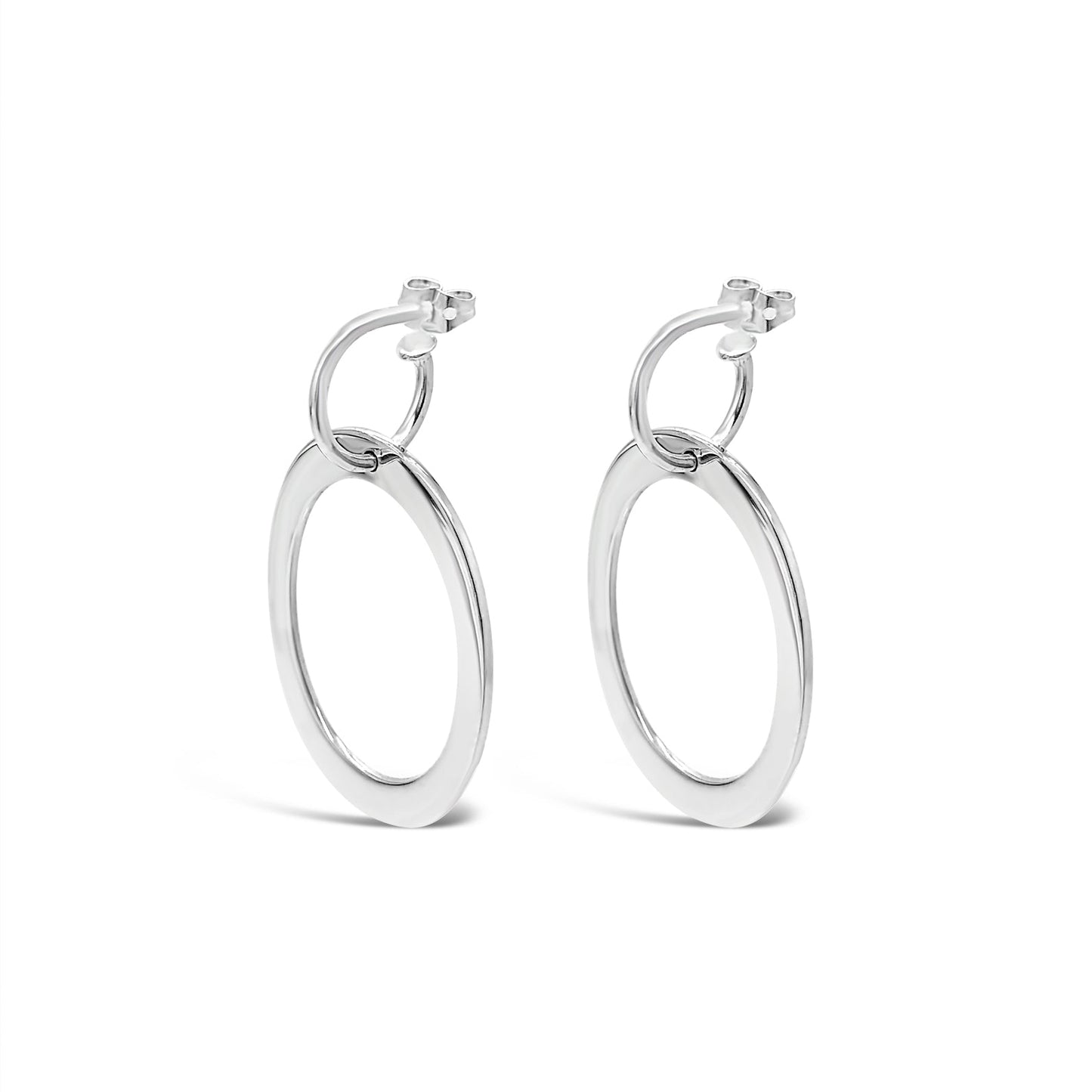 Hooped Oval Earrings