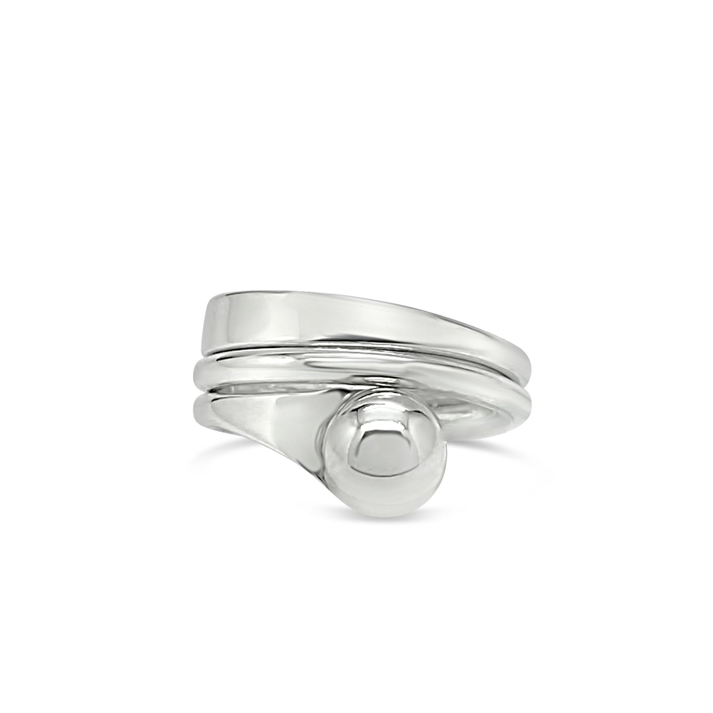 Polished Wrap Ball Ring