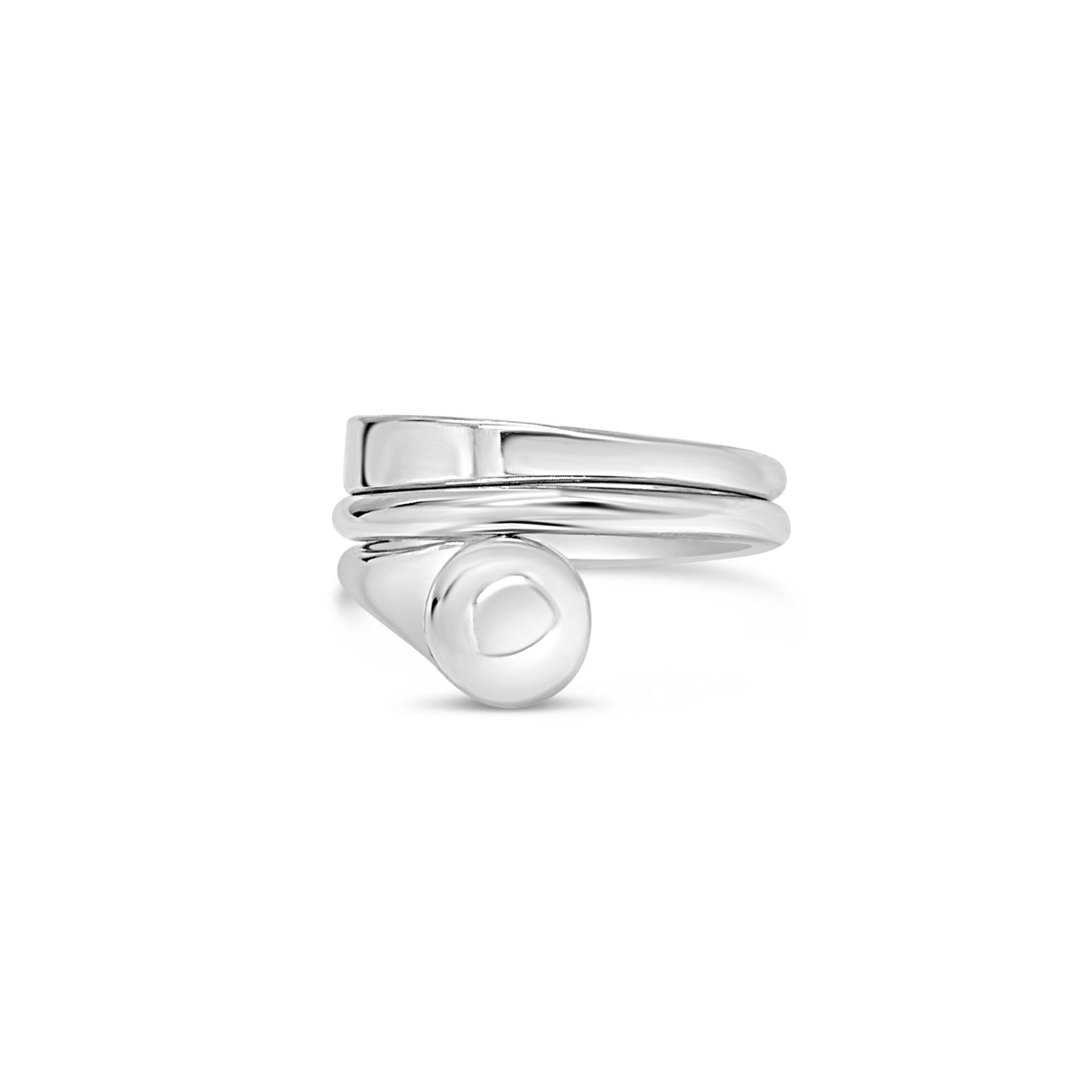 Polished Wrap Ball Ring