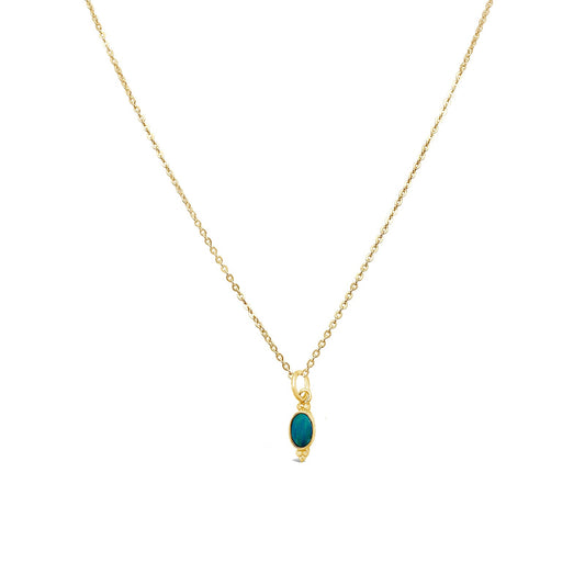 Opal Trio Necklace, Gold