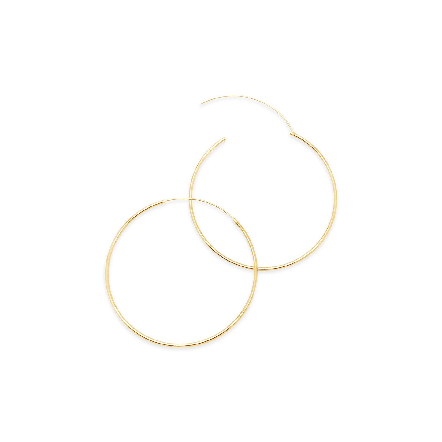 Fine Rose Gold Hoops