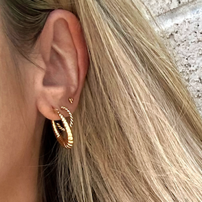 Shrimp Hoops, Gold