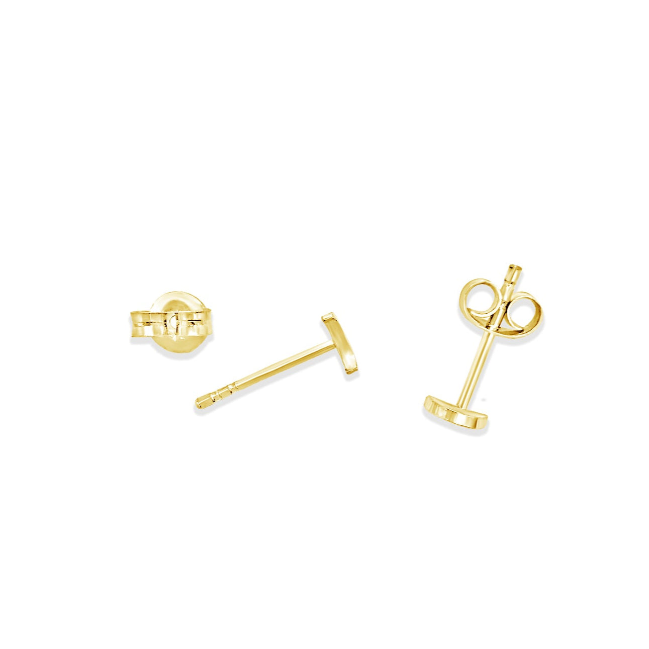 Mini Moon Earrings, Gold
