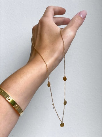 Multi Disc Necklace Gold