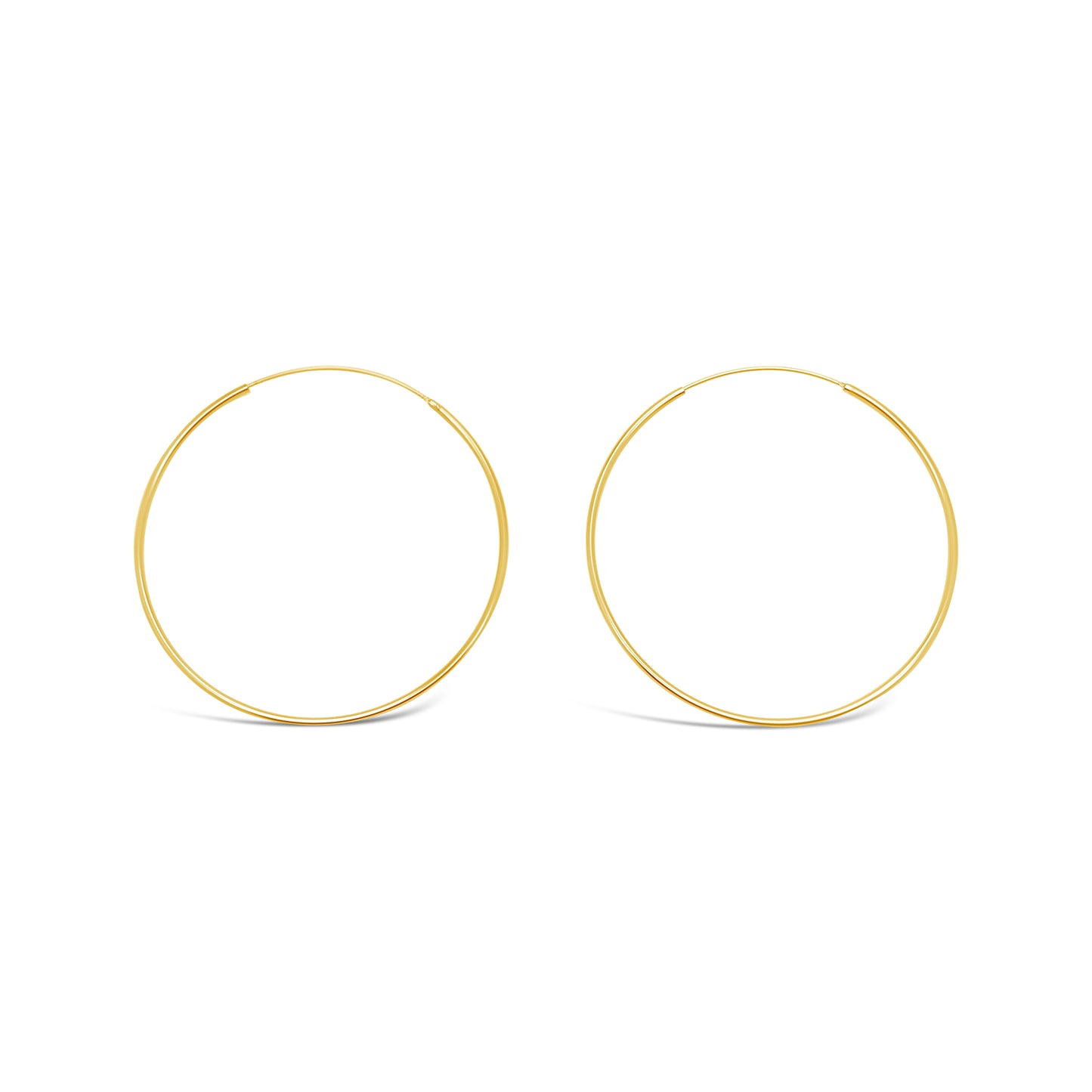 Fine Gold Hoops 50mm