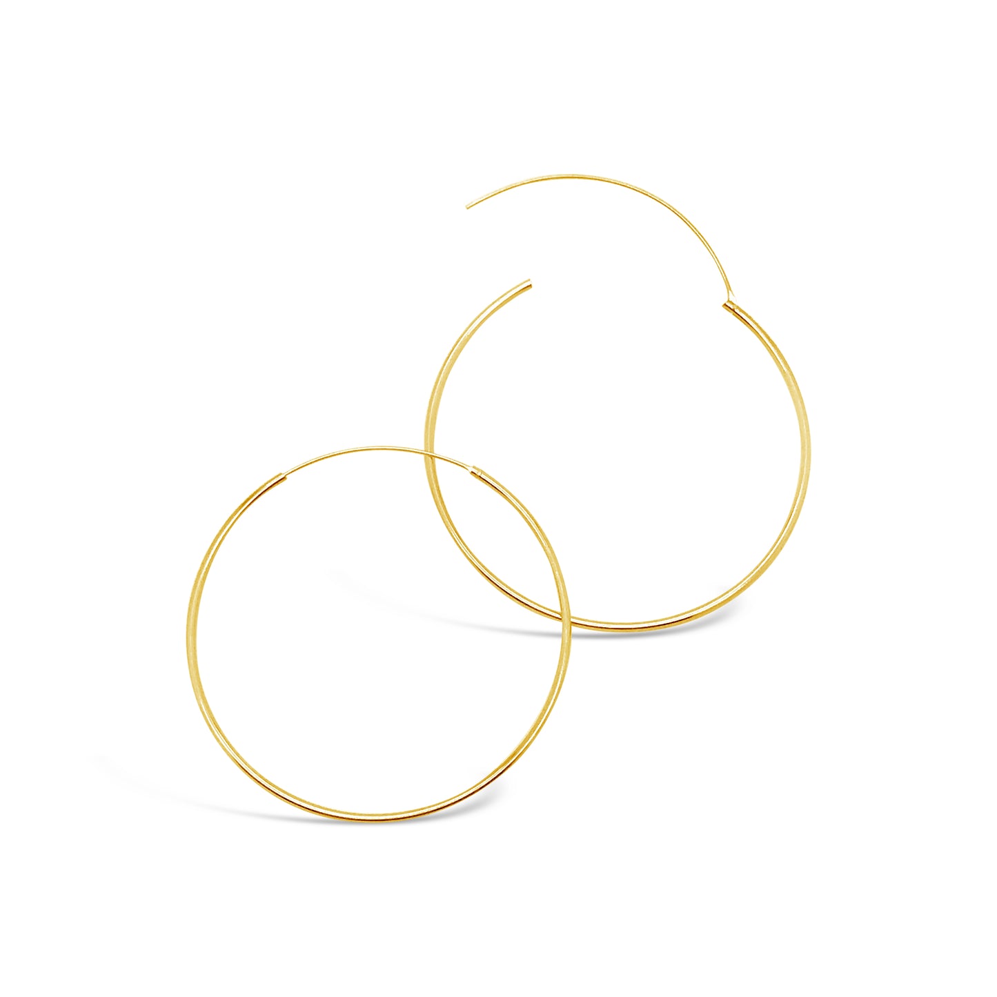 Fine Gold Hoops 50mm