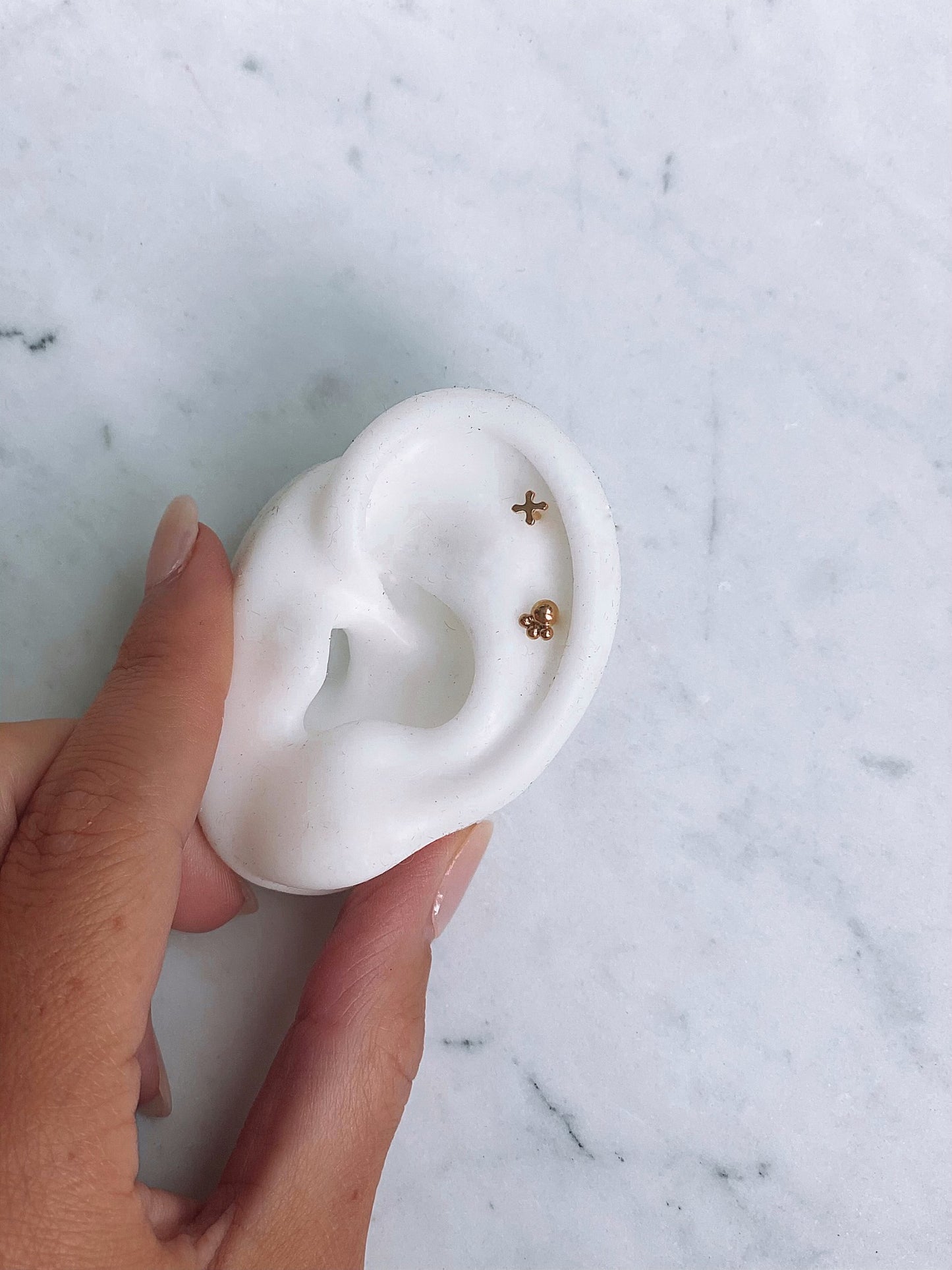 Tiny Details Studs, Gold