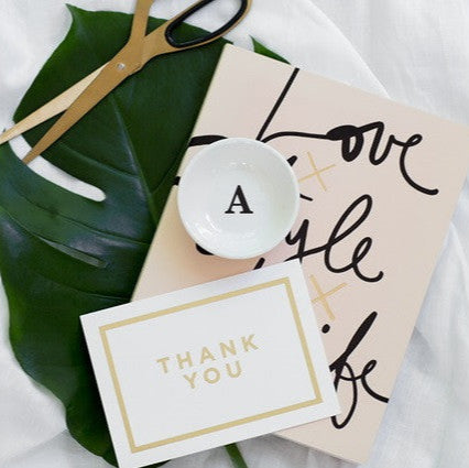 Trinket Dish, Letters