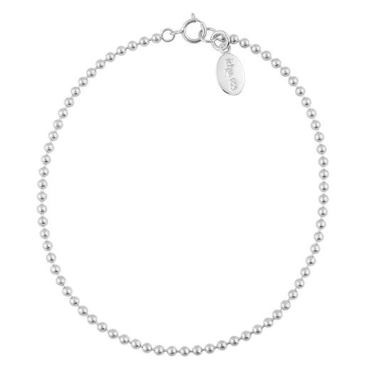19cm ball bracelet silver